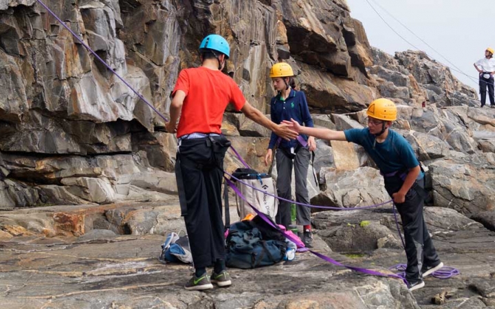 rock climbing camp in maine
